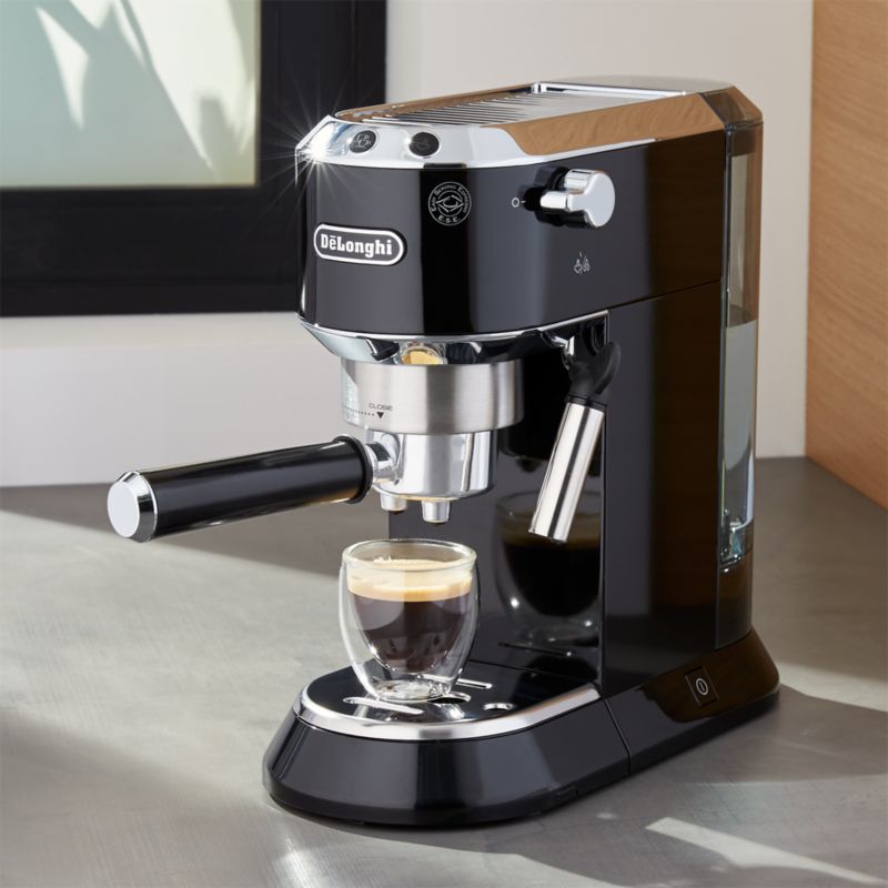 DeLonghi Dedica Slimline Black Espresso Maker Crate and Barrel